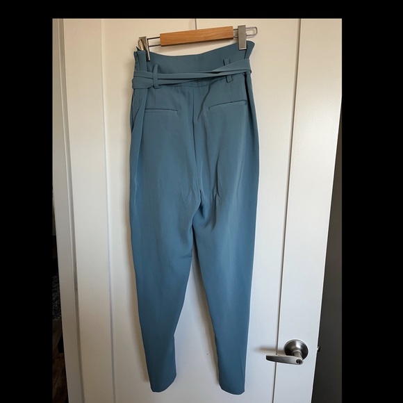AVAILABLE- Blue belt bow trousers - Picture 2 of 2